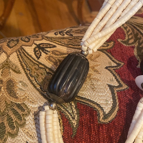 Bone Necklace African Jewelry Ethnic Bohemian Tribal Natural Stone Statement(DD) - Picture 8 of 10